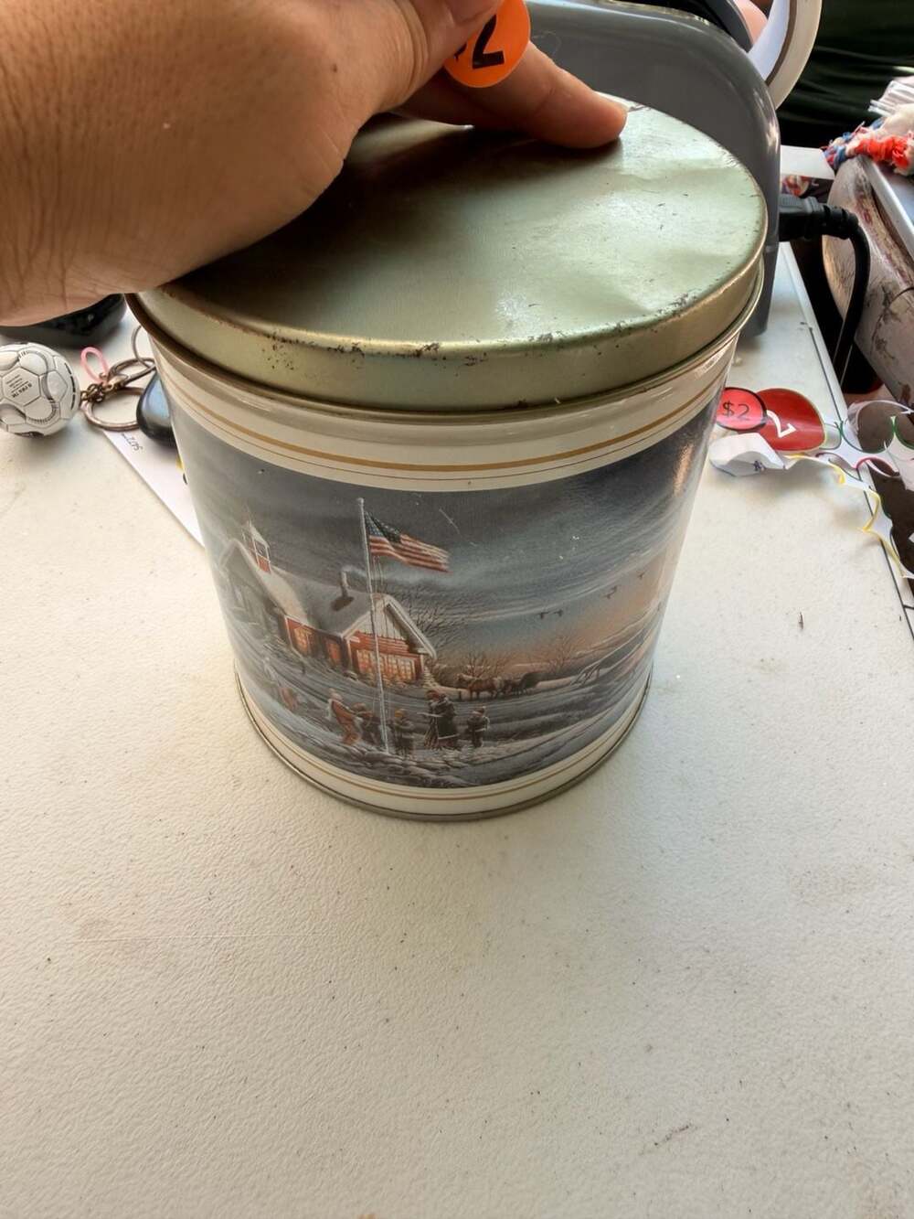 Vintage Terry Redlin 1996 America! America! Popcorn Tin Canister
